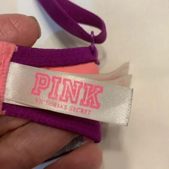 PINK Victoria's Secret size 32D "wear everywhere push-up" underwire bra - Picture 4 of 7